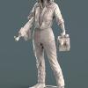 Ripley from the movie Alien sculpted in Zbrush and rendered in Keyshot.  Printed and produced and a model kit.